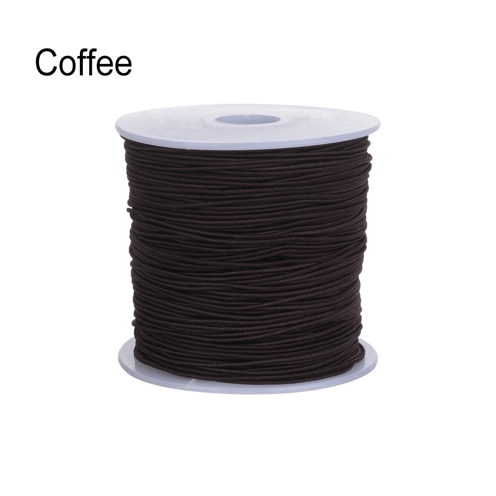 Hoge Stretch Ronde Elastiek Band Voor Kleding/Maskers Naaien Accessoires 0.8 Mm 100 Meter Rozenkrans Kralen Elastiek cords: Coffee