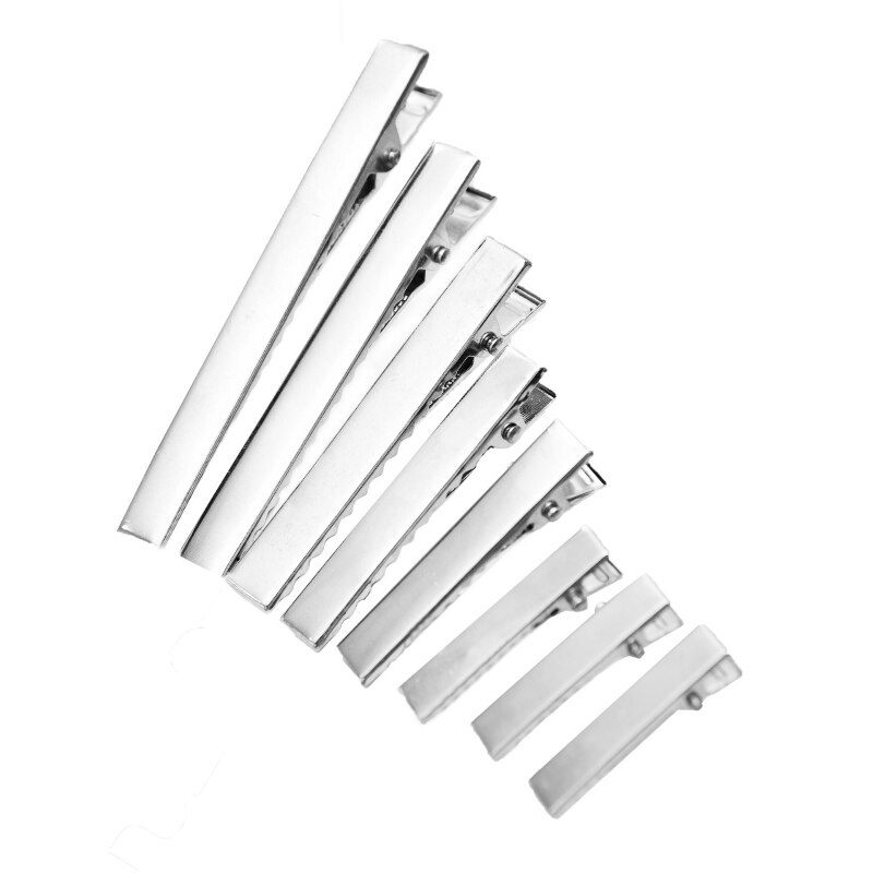 50pcs /100pcs 3 kinds of sizes Crocodile Clips Metal Cable Lead Test Clips Hairpins Hair Alligator Clips For Hair Style Tools