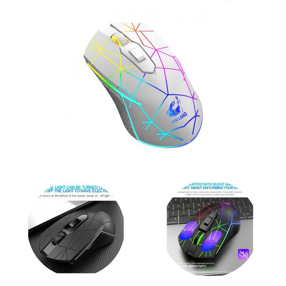 Desk Mouse Ergonomic Computer Mouse 6 Buttons Wide Application High 2.4G USB Charging Mechanical Gaming Mouse