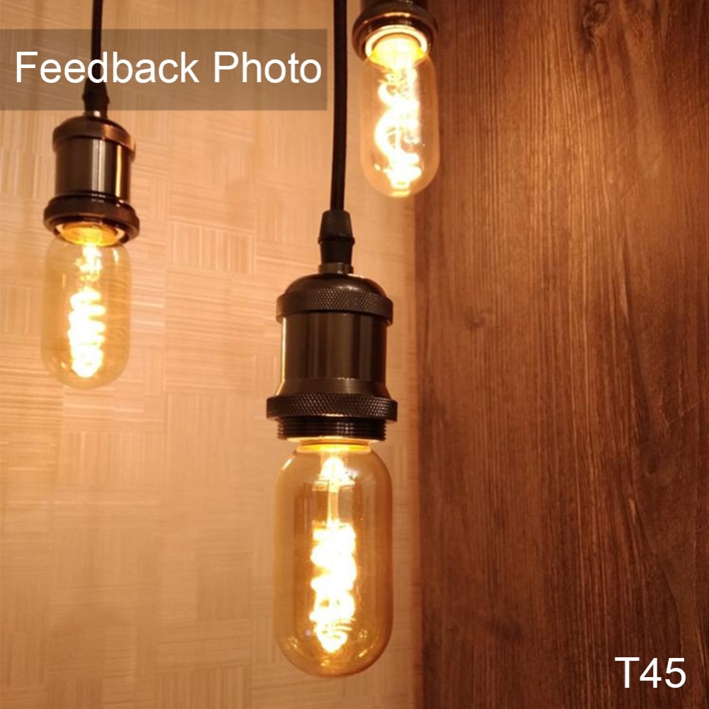 GANRILAND Retro LED Lamp E27 220V Dimmable LED Bulb Filament Light 3W 2200K Diamond Gold Edison Spiral Bulbs G125 G80 led lampen