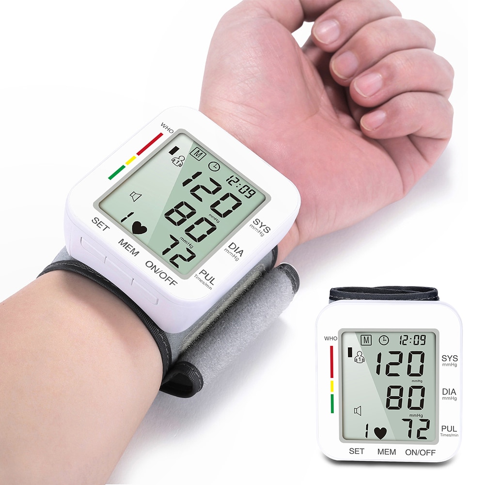 Huishoudelijke Automatische Digitale Pols Bloeddrukmeter Gauge Meter Lcd-scherm Heart Beat Rate Pulse Meter Meet Tool