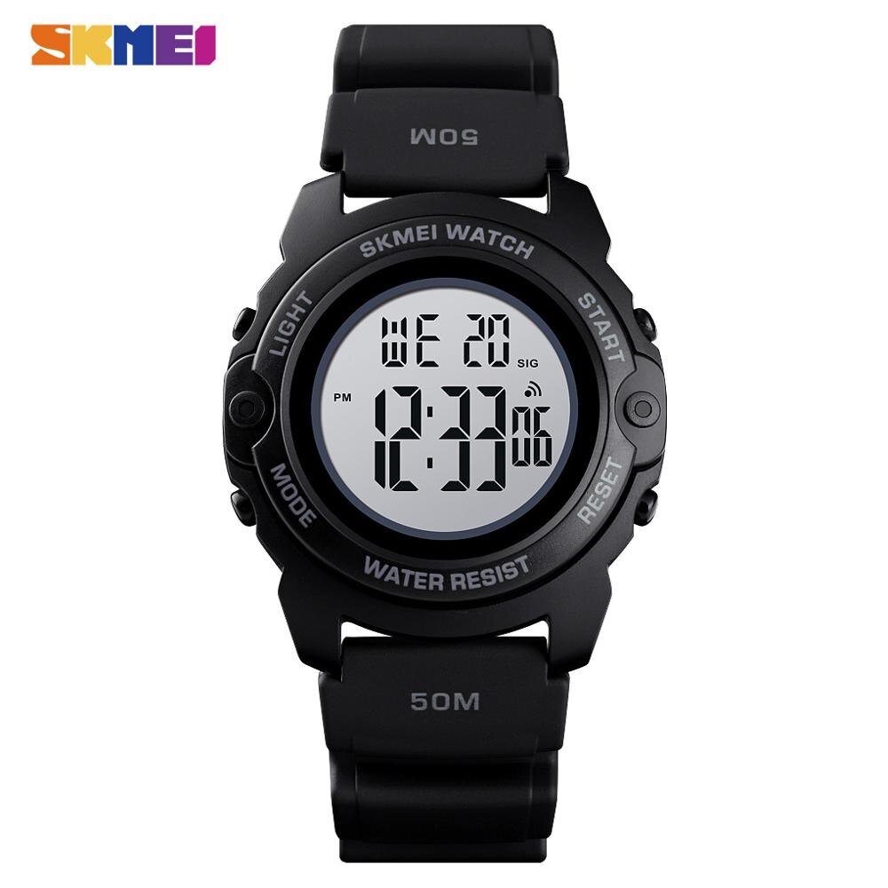 SKMEI Digitale Jungen freundlicher Uhren Zeit Chrono freundlicher Uhr Wasserdicht Camo Sport Stunde Uhr Junge Teenager Armbanduhren: Blackwhite