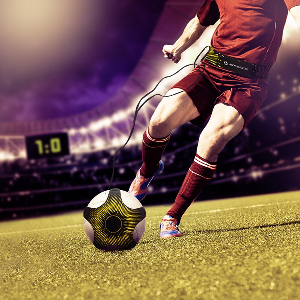 Fußball Trainer Kick Ball Werfen Solo Praxis Training Aid Control Fähigkeiten Unterstützung Kinder Einstellbare Fußball Training Gürtel