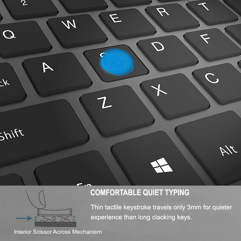 Mini Bluetooth Keyboard Portable Ultra Thin Wireless Keyboard with Russian/Spanish Layout for Tablet/Laptop/IOS/Windows/Android