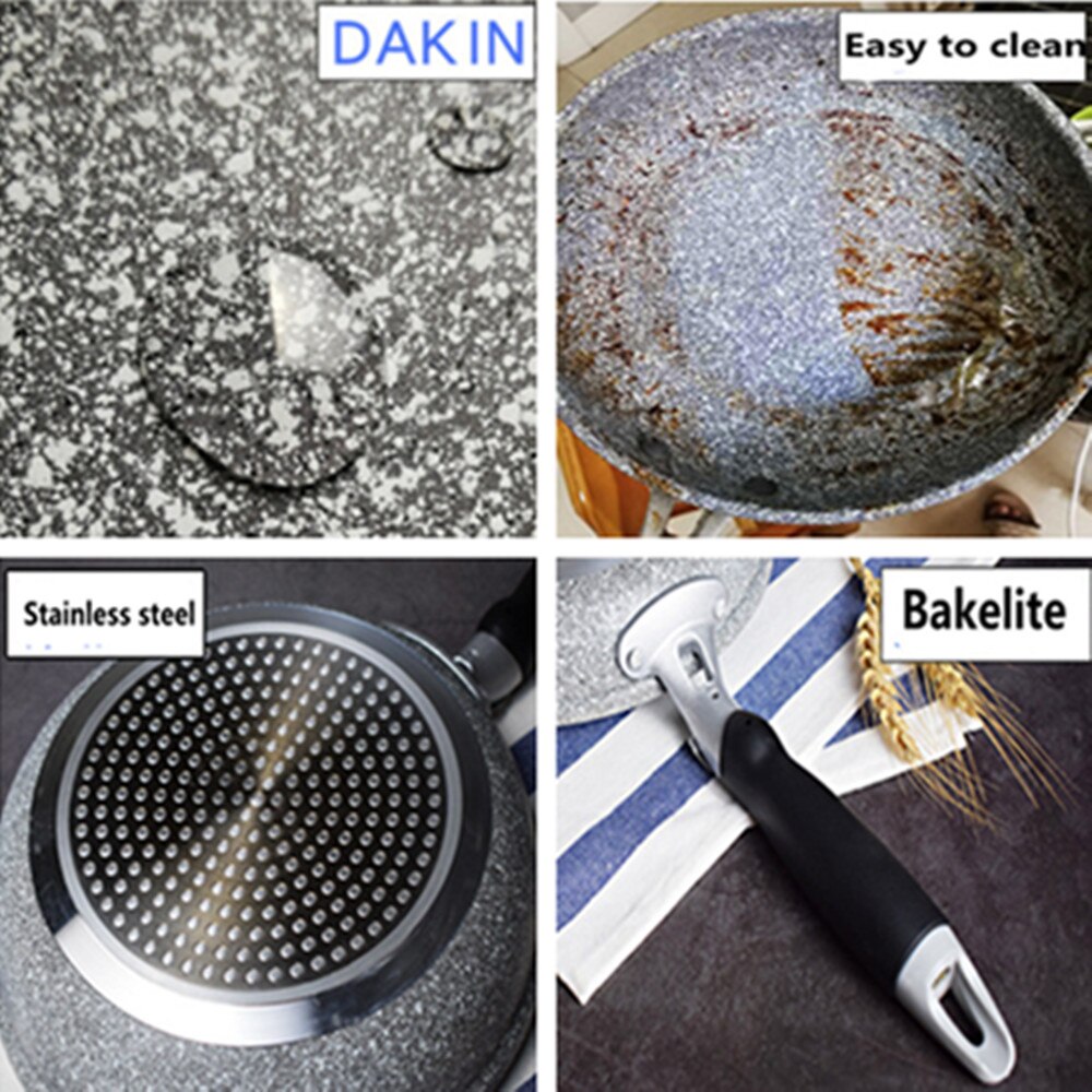 Sartén antiadherente Wok, sartén para freír, Caldero, cocina de inducción, sartenes para tortitas, sartén para huevos, estufa de Gas para el hogar y el jardín