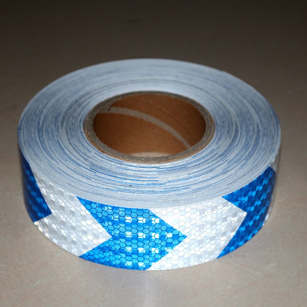 2"*164' white with blue arrows Reflective Warning Conspicuity Tape Film Sticker truck conspicuity strips Reflective Material