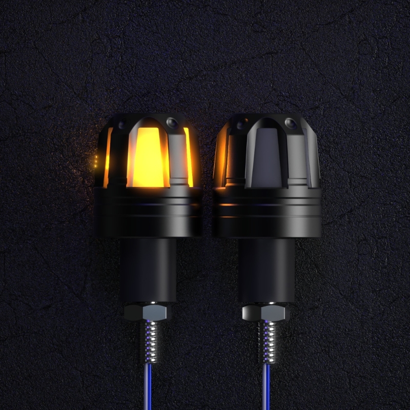 Clignotant LED pour guidon de moto, 2 pièces, 12V, barre de poignée, marqueur latéral, éclairage d'angle