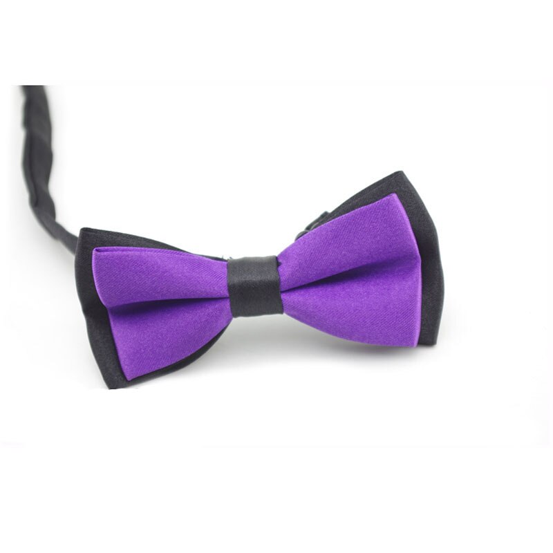 Nœud papillon pour enfant, vêtement classique, couleur unie, réglable, boutonné, deux tons, bleu, rouge, pour plus d'ingéniosité: a30