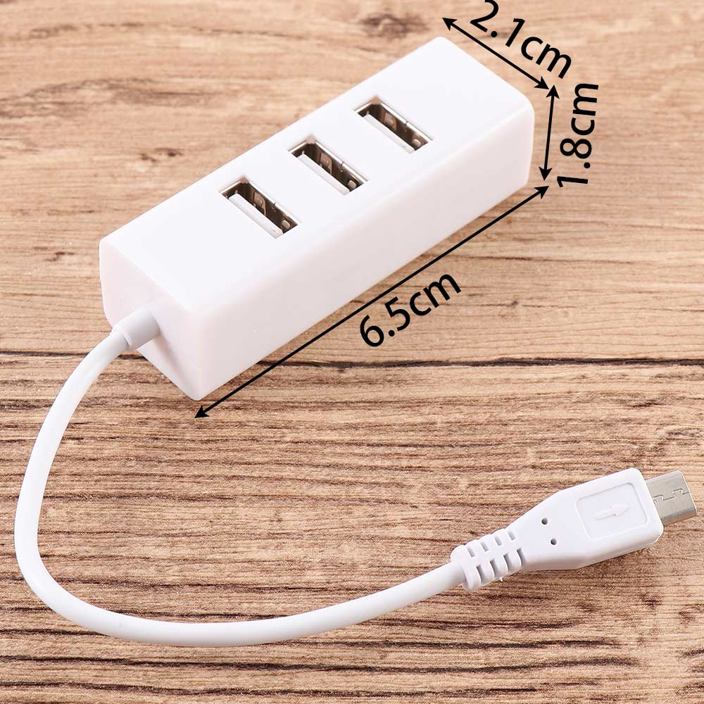 Multi-function White Micro USB To 4 Port OTG Hub For Raspberry 0 Power Switch Extension Cable Charging Cable