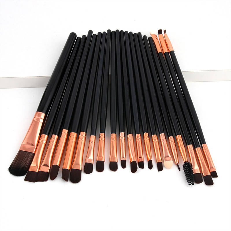 Makeup børster sæt 1-20 stk/parti øjenskygge blendende eyeliner øjenvipper øjenbryn make up børster bløde øjenskygge børster