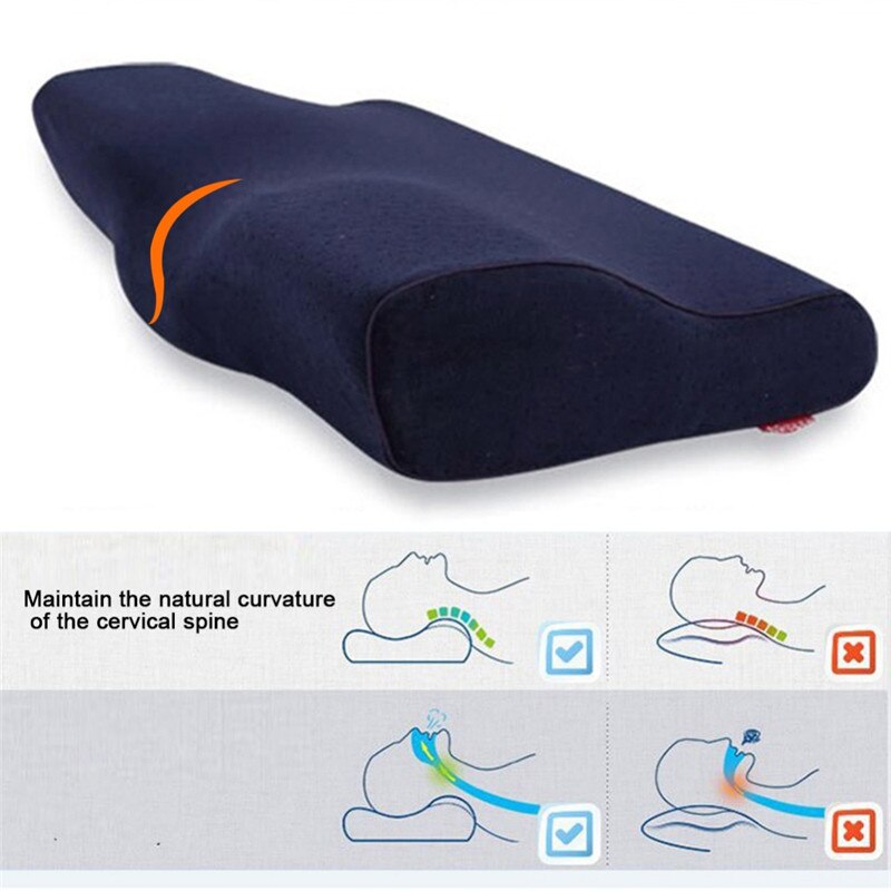 Ääriviivat muistivaahtotyyny ortopedinen nukkuva ergonominen kohdunkaula niskakipuun