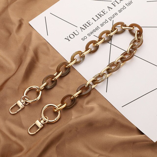 40/60cm Acrylic Bag Chain Bag Strap Removable Bag Accessories Women's Resin Chain Chain Of Bags Purse Chain Fishbone Chain