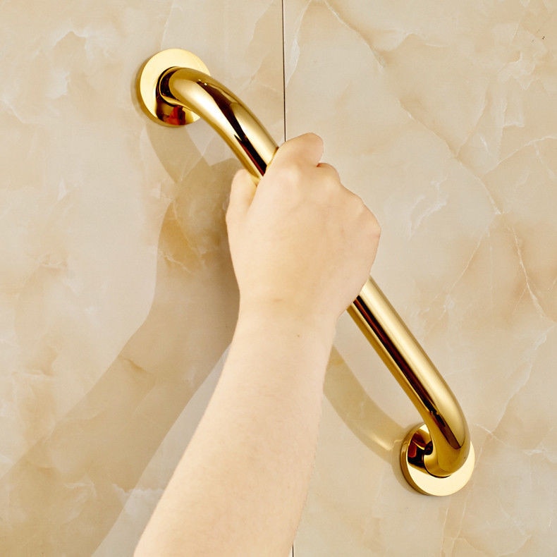 High-grade 14 Inch Bathroom Safety Bathtub handrail Grab Bar - Golden Brass Wall Mount 11-233