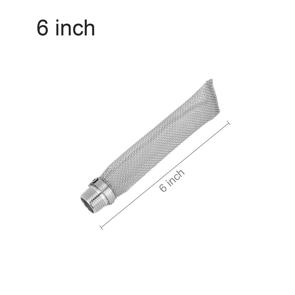 Filtre à bière réutilisable en acier inoxydable, 6/12 pouces, filtre Bazooka en maille Durable pour la maison, outil de Bar de brassage: 6 inch