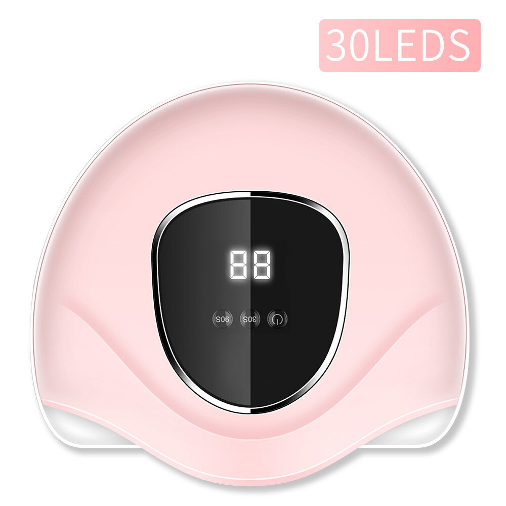 350w lampe til manikyr 12/18/30 lysdioder lampe til tørking av negler uv ledet lampe til neglegel neglelampe tørkelampe til gellakk: Rosa 350w 30 lysdioder