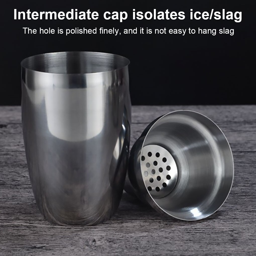 Stainless Steel Cocktail Shaker Drinks Wine Maker Martini Mixer for Bar Home with Strainer