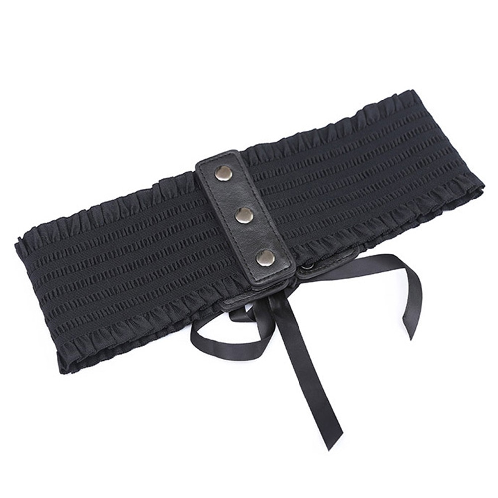 Vrouwen Dames Mode Stretch Riem Kwasten Elastische Gesp Brede Jurk Corset Tailleband