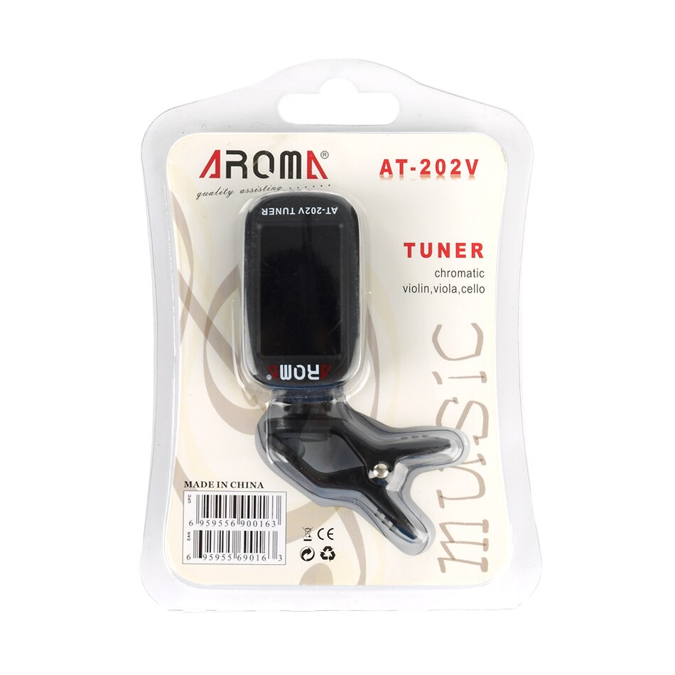 Aroma AT-202V Professionele Clip Op Digitale Tuner voor Chromatische, Viool, Altviool, Cello