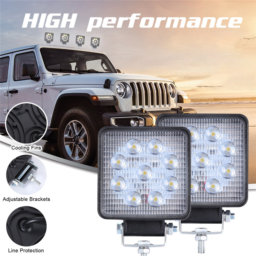 Auto Accessoires LED Verlichting Pods 4 Inch 90 W Vierkante Spot Beam Offroad Rijden Licht Bar