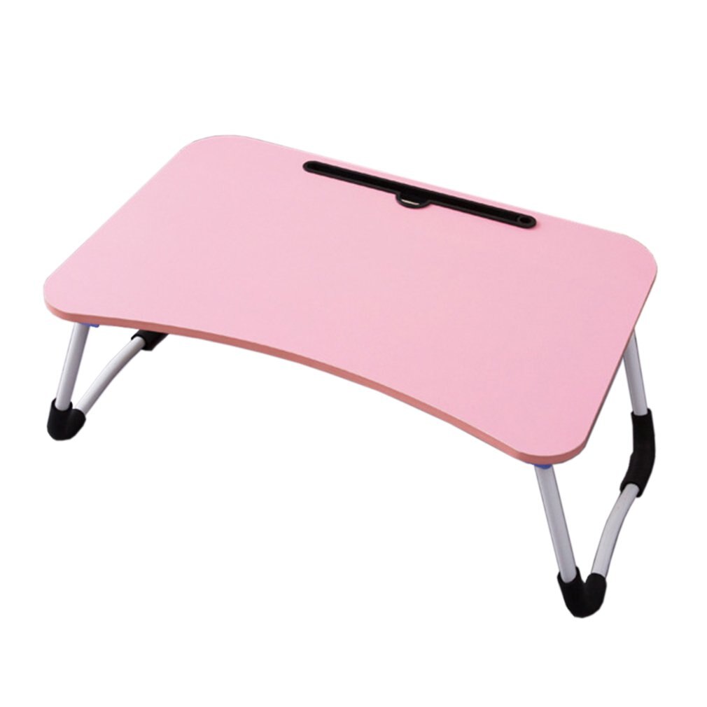 Faul Schreibtisch Computer Klapptisch Laptop Schreibtisch Bett Klapptisch Einfachen Klapp Schreibtisch Nicht-Slip Karte Slot Computer Schreibtisch: pink