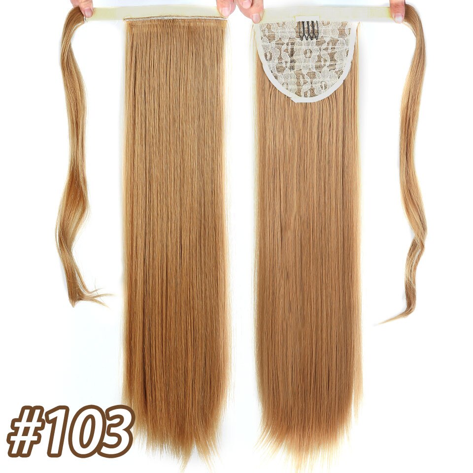 24 Inches Long wavy hair Clip In Hair Tail False Hair Ponytail Hairpiece With Hairpins Synthetic Hair Pony Tail Hair Extension: 0020-103 / 24inches