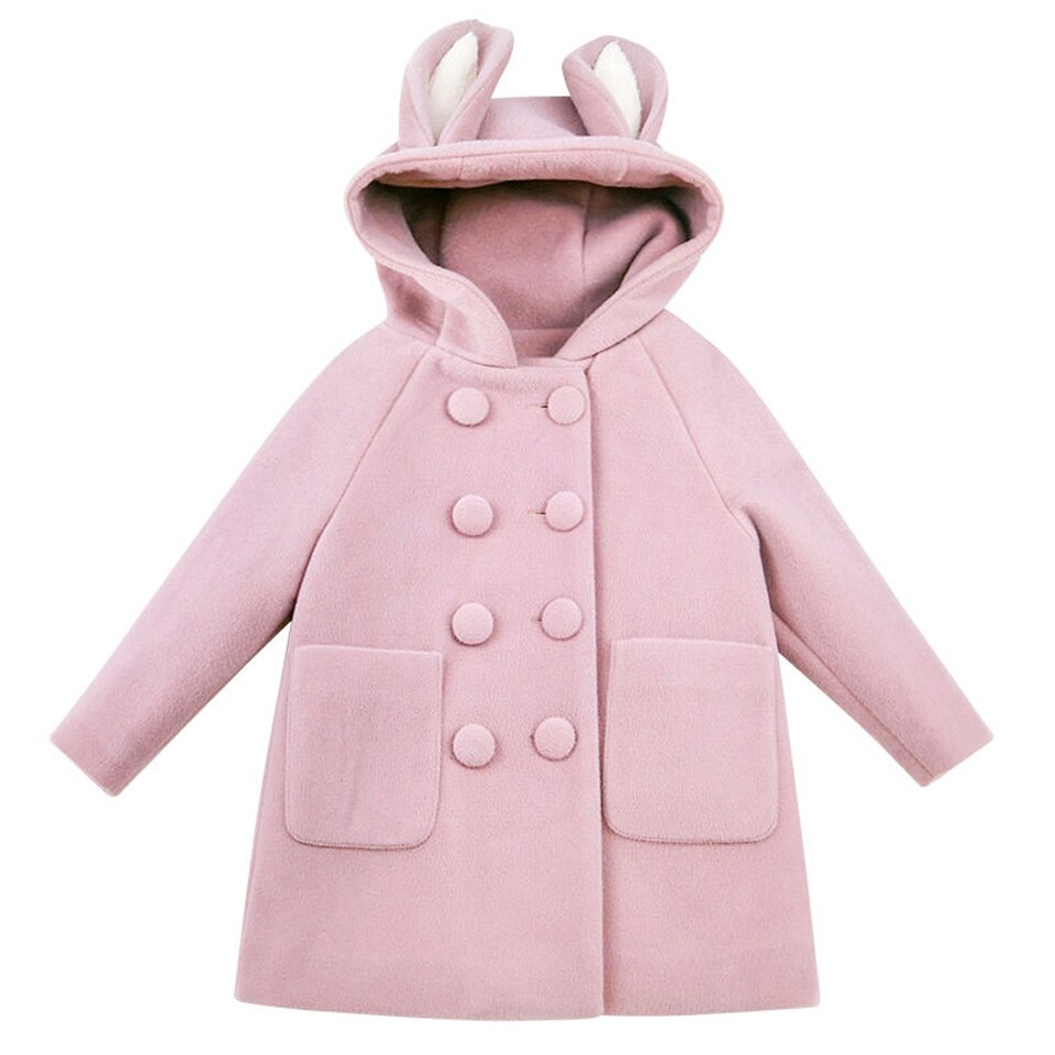 Manteaux d'automne et d'hiver pour adolescentes | Vêtements d'extérieur épais et chauds en laine, à simple boutonnage, vêtements d'extérieur pour enfants,