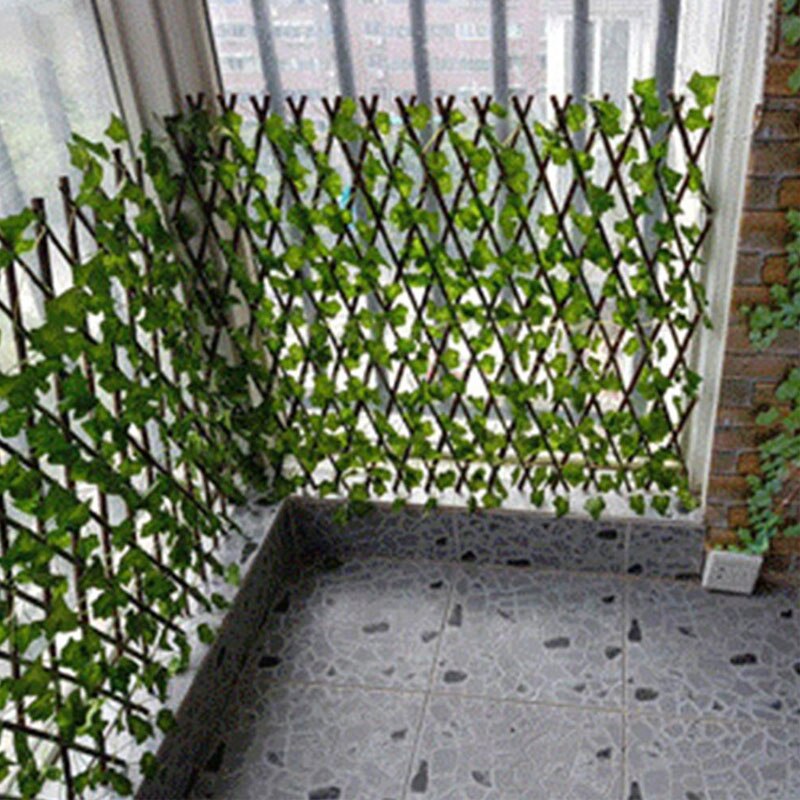 Retractable Fence Artificial Leaf Garden Buildings Expandable Faux Ivy Privacy Fence Rellis Decor Privacy Climbing Frame Decor