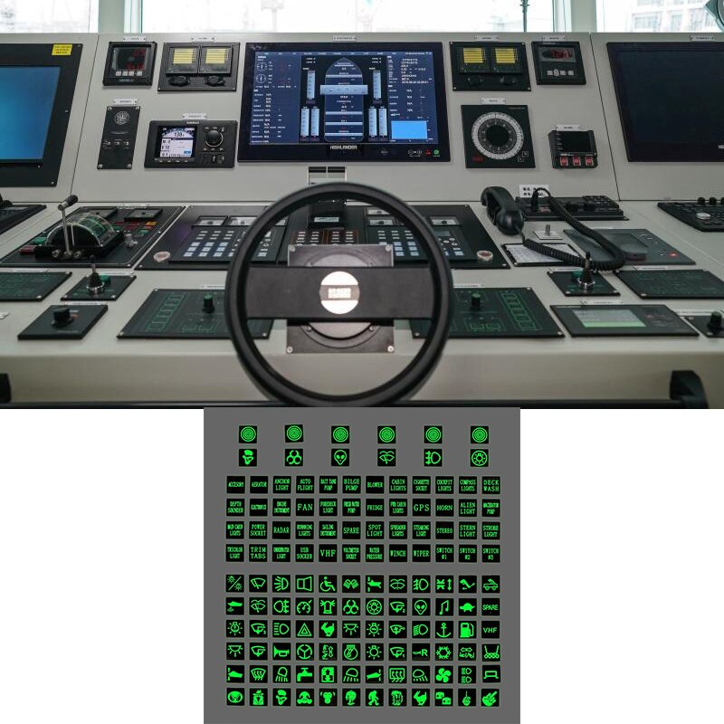 120 Sticker Rocker Switch Label Decal Circuit Panel Luminous Sticker