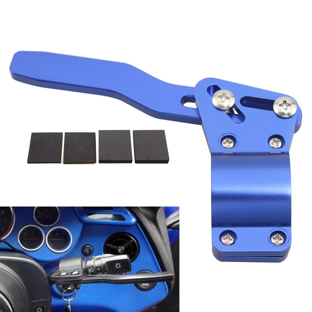 Custom Aluminium Blue Turn Signal Lever Position Up Kit Car Styling Adjustment Steering Wheel Turn Rod Extension Universal