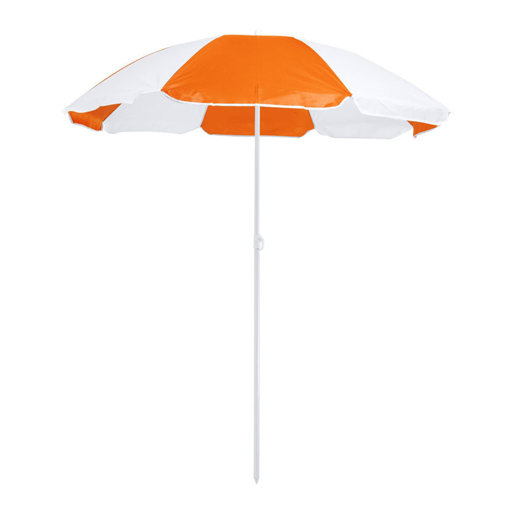 Sombrilla playa, Nylon, metall, bicolor, resistente, portatil, funda, einstellbar, diametro 150cm, sombrilla playa, sombrilllas: Orange