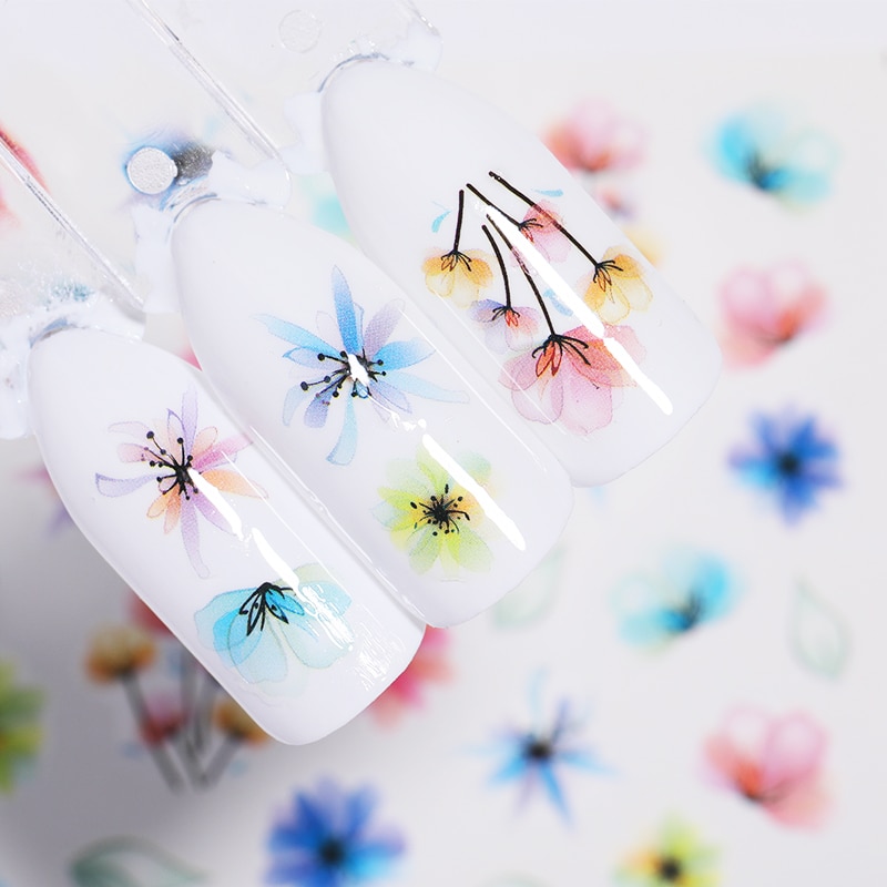 Maple Leaf Ontwerpen Nail Art Water Decals Zomer Fruit Nail Transfer Sticker Citroen Oranje Aardbei Cherry Nail Art Decoraties: 28