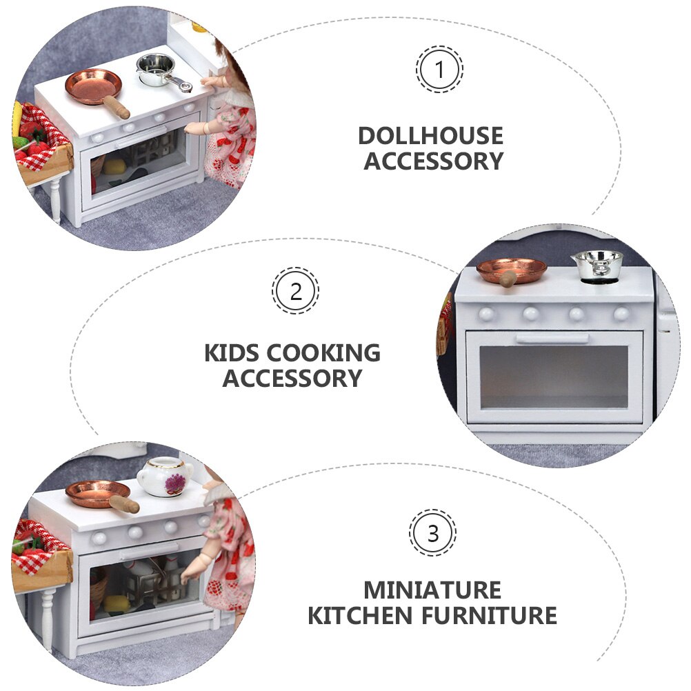 1 Pc Wood Mini Kitchen Stove Simulation Stove Miniature Stove Model