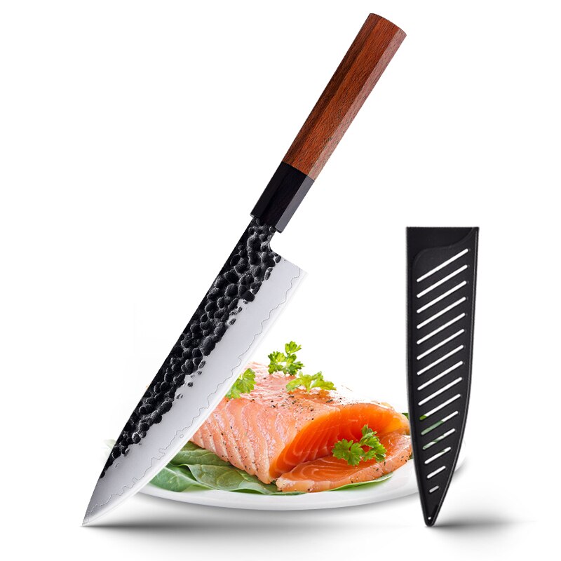 7 stk køkkenkniv sæt japanske kokknive 7 cr 17 rustfrit stål kød med høj kulstof santoku paringkniv meget sharf
