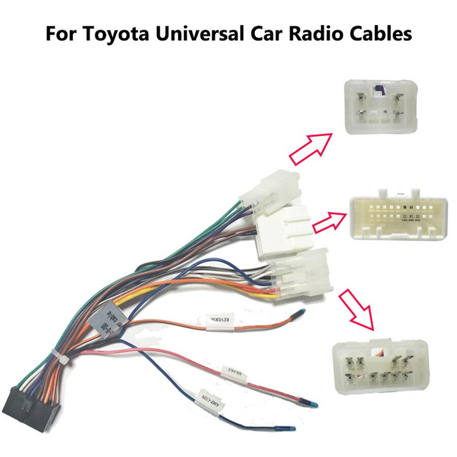 Arnés de cableado de 20 pines, adaptador de conector, o 2din 1din, Android, adecuado para Toyota