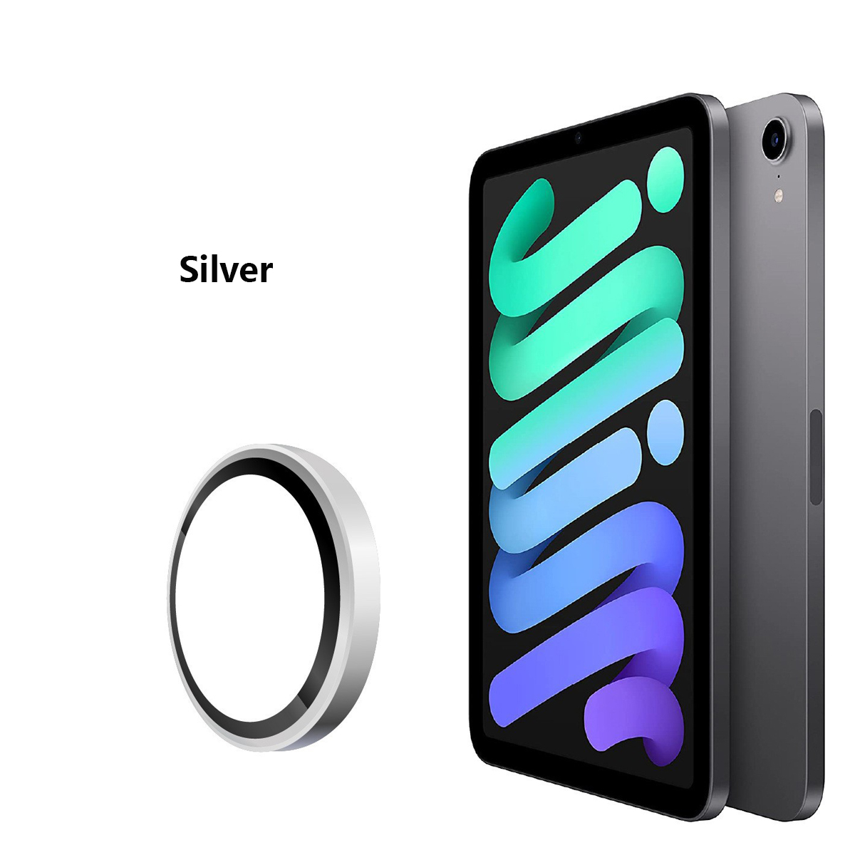 2PCS Back Camera Lens Protector for iPad 10 Air 4 5 Air4 Air5 AR+AF Metal Ring Protector Lens For iPad Pro 12.9" 11" Glass Film: Silver / Bundle7