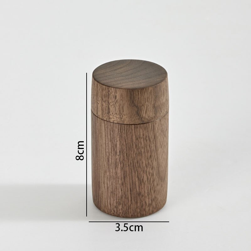 Porta stuzzicadenti in legno di noce nero creatività manuale camera da letto contenitore per gioielli soggiorno scatola di immagazzinaggio Desktop decorazione domestica: A