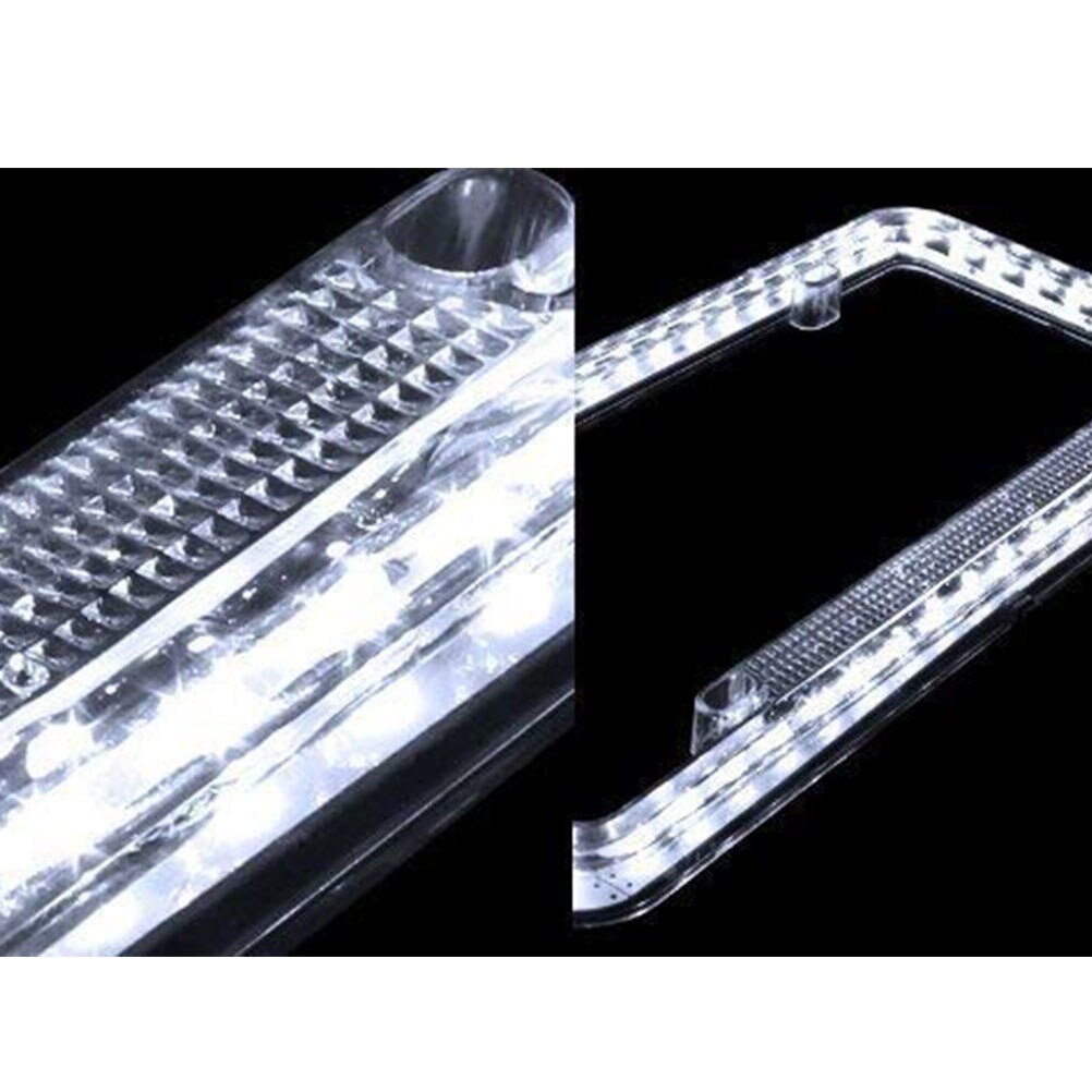 Marco para matrícula con soporte de luz LED para matrícula de coche marco para matrícula estilo de coche