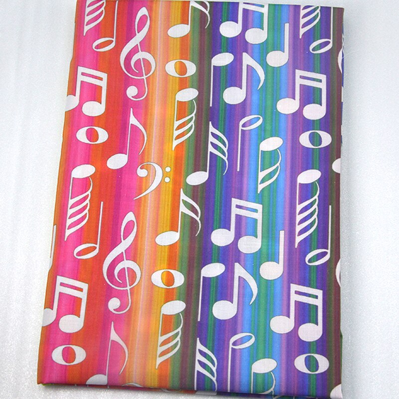 Tela de algodón con de música Candy, tejido de retales para coser, acolchado, costura, DIY, 50x145CM, 1Yc7436: 1044080001