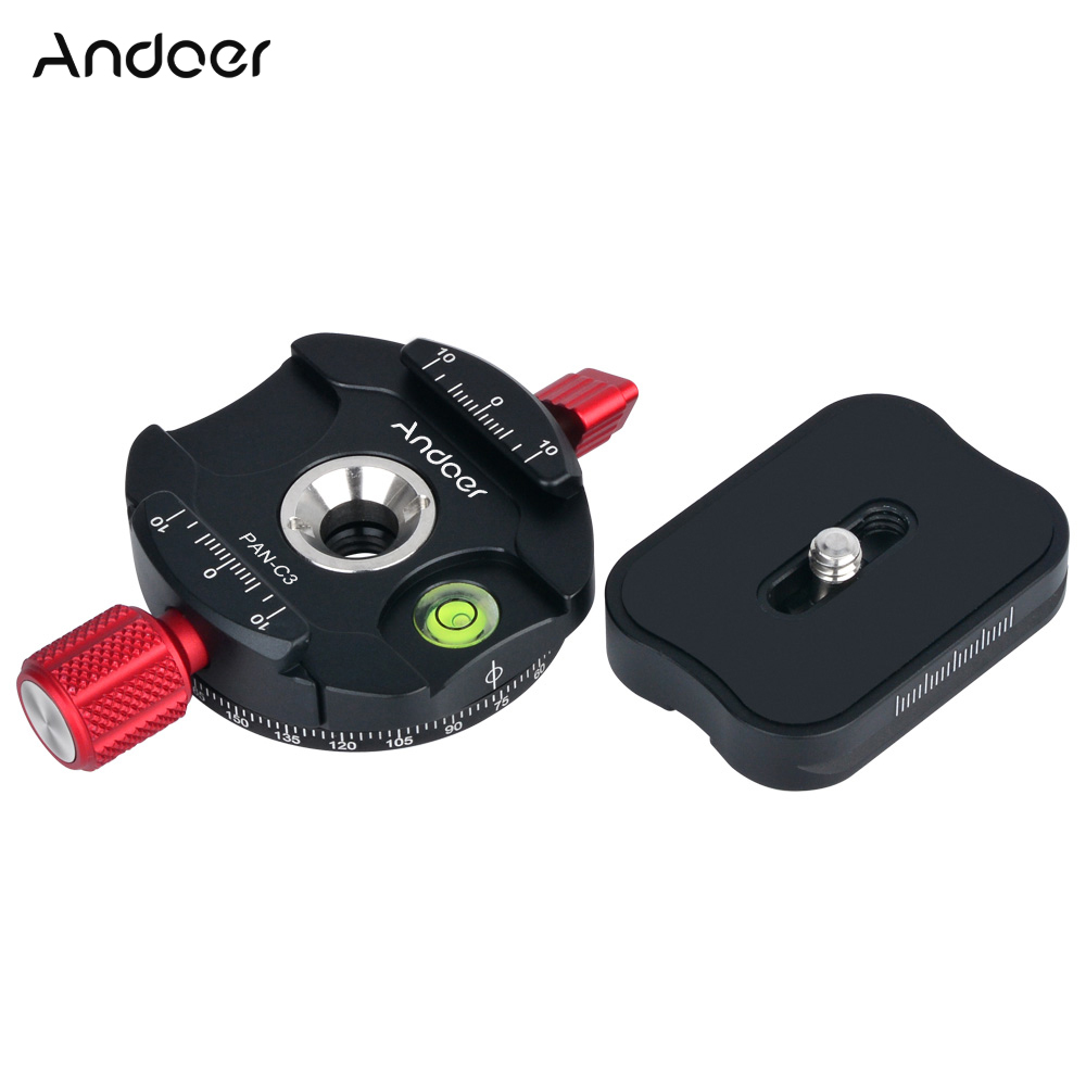 Andoer PAN-C3 Panoramisch Statiefkop Clamp Adapter... – Vicedeal