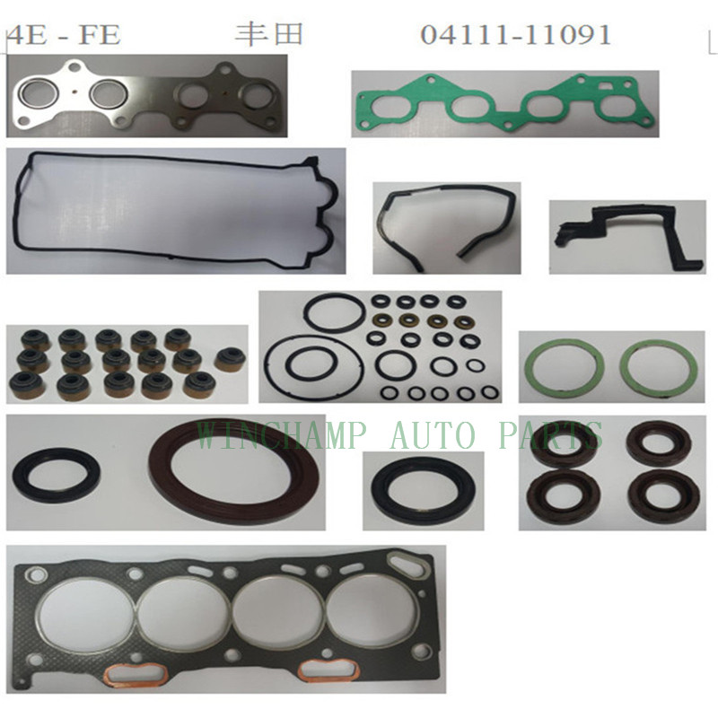 4E 4EFE 4E-FE Full gasket kit for TOYOTA COROLLA Auto Parts Engine Rebuilding Kits Complete gasket kit Engine Parts 04111-11141