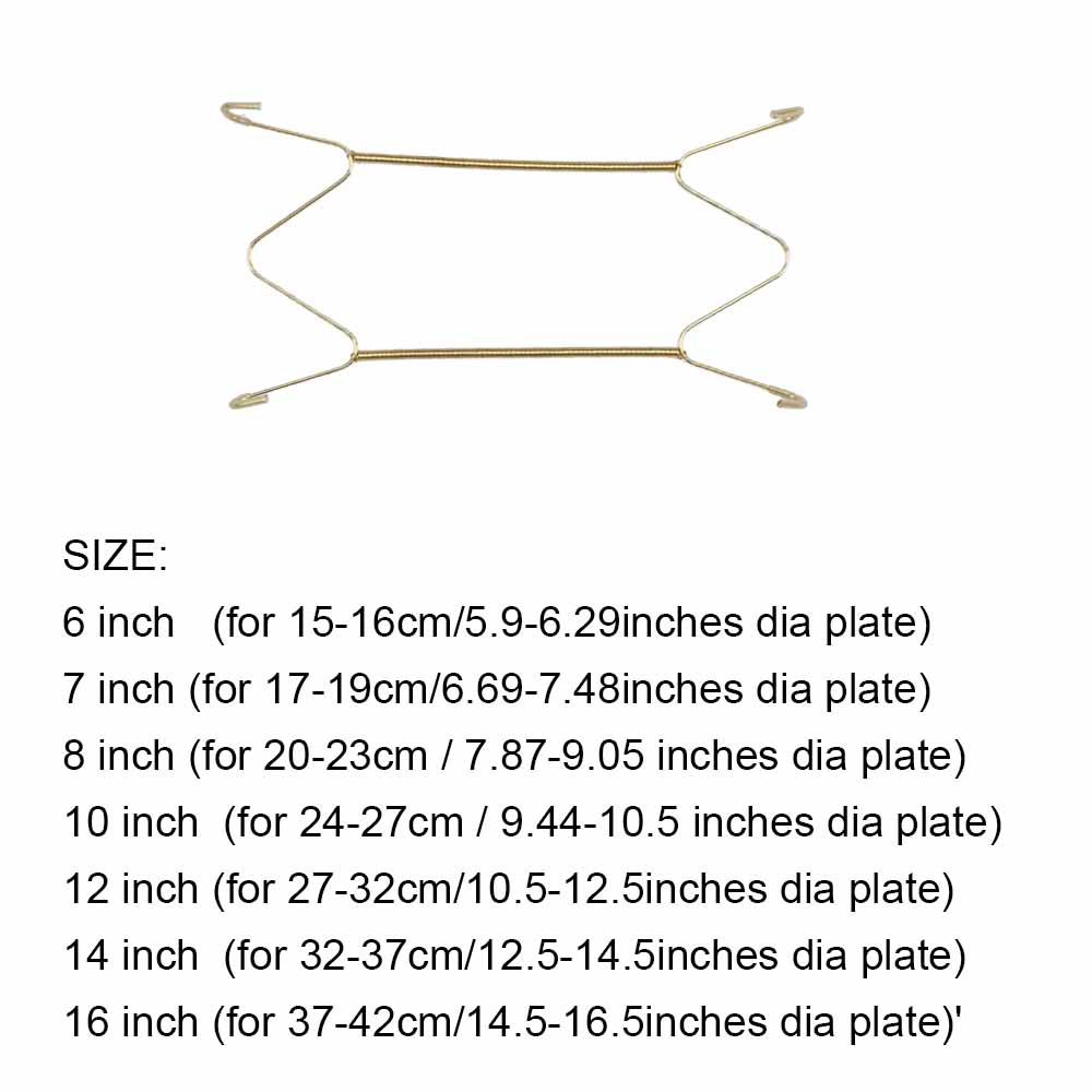 Colgador de platos de pared, tipo W, gancho Invisible para decoración del hogar, 6/7/8/10/12/14/16 pulgadas