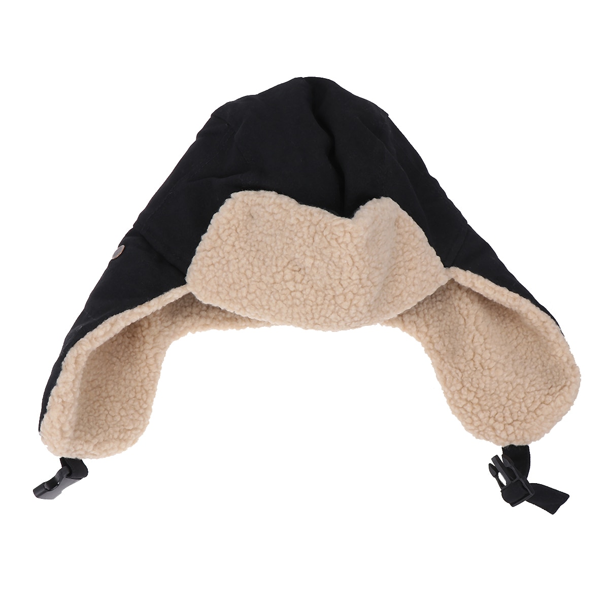 Vinter udendørs vindtæt hat tyk øreklap hætte varm lei feng hat til cykelski: Sort