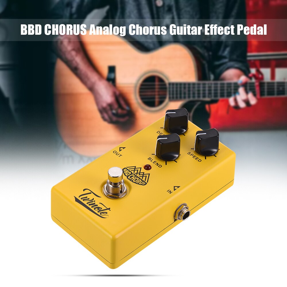 Twinote gitarreffektpedal bbd chorus analog chorus-processor eller gitarreffektpedal fullt metallskal med äkta bypass: Bbd refräng