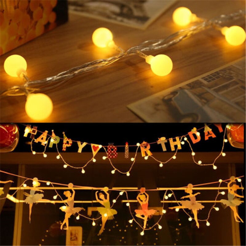 2M 20 LED Garland USB 5v Ball Fairy String Lights for Year Christmas Festival Party Wedding Lamp Home Decoration led light