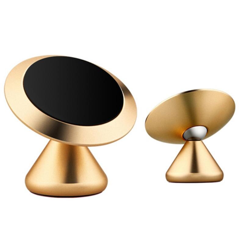 Universal Magnetic Car Phone Holder Mobile Cell Air Vent Mount Magnet GPS Stand for iPhone 11 Pro Xs Max X Xiaomi Huawei: Gold