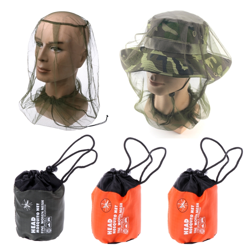 Moustique abeille insecte maille pour tête visage protecteur pêche chasse filet chapeau masque