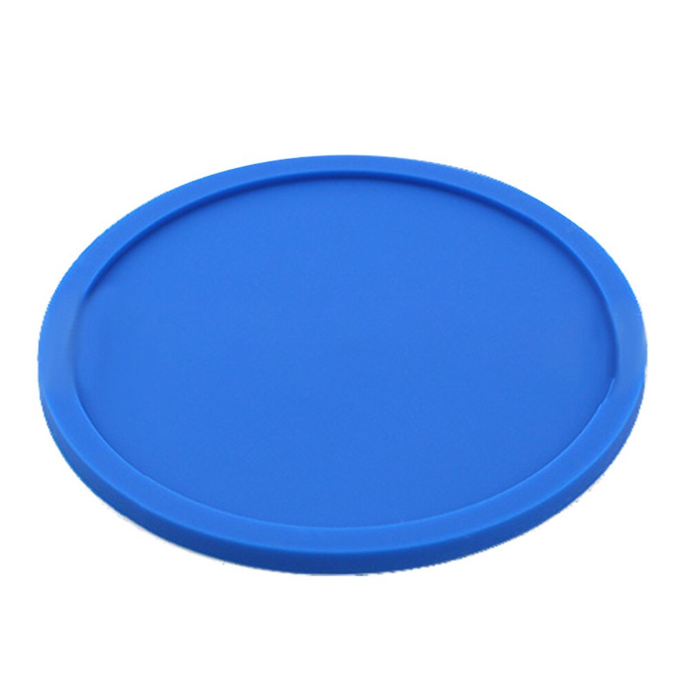 Premium Rubber Siliconen Onderzetters Antislip Ronde Zachte Lip Koffie Bier Mok Wijn Glazen Fles Pad Mat: Blue