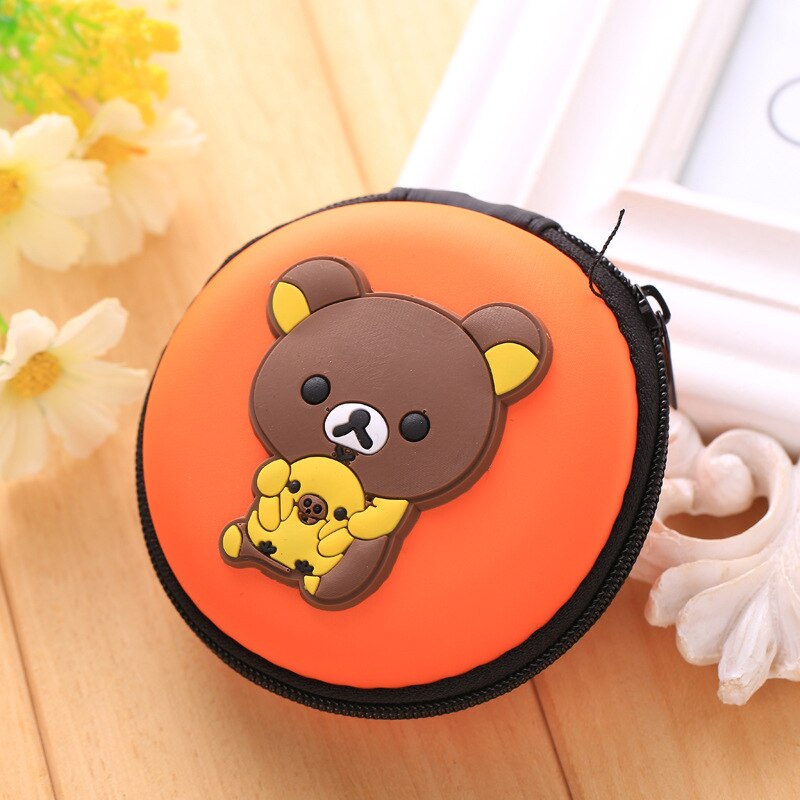 lovely Cartoon Mini Zipper Protective Headphone Case Pouch Earphone Storage Bag Soft Headset Earbuds Box USB Cable headset bags: 3