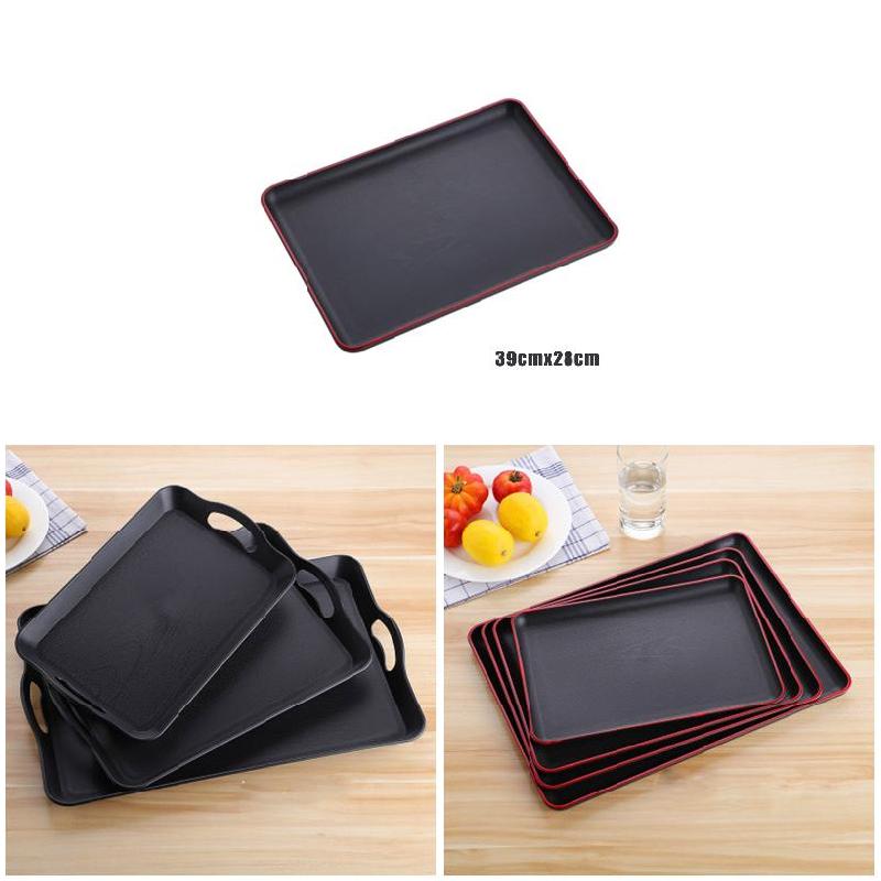 Serving Tray Rectangular Plastic Tray Food Serving Trays Anti-slip Scratch-resistant MYDING