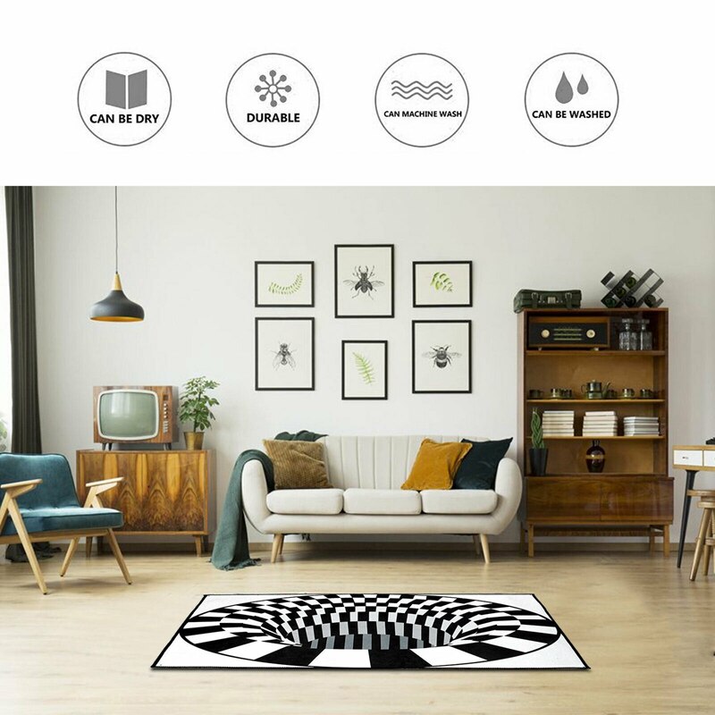 3D Boden See Optische Illusion Bereich Teppich Teppich Boden matt Hause Wohnzimmer 40X60cm